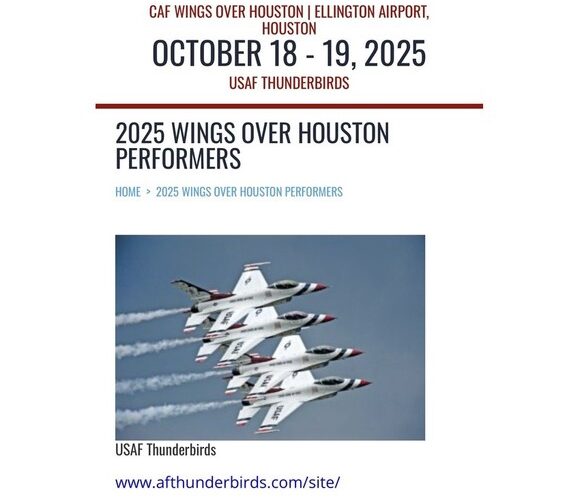 Wings Over Houston 10月18日 – 19日